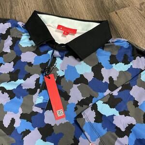 Redvanly Polo Shirt Mens XL Golf Stretch Dawson Mazarine Blue Performance tuxedo